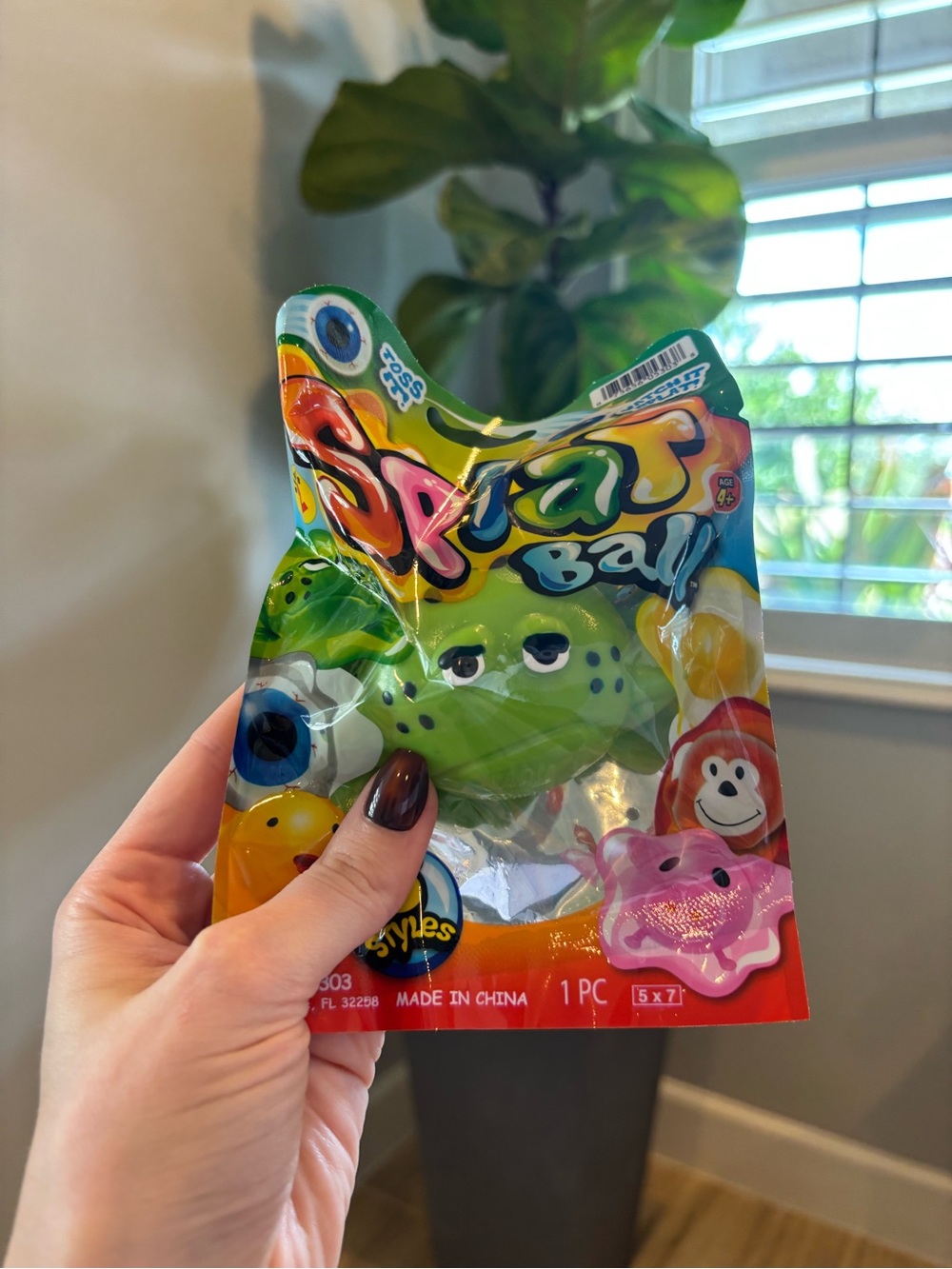 Green Splat Ball Sensory Toy - Fun Squeeze Play